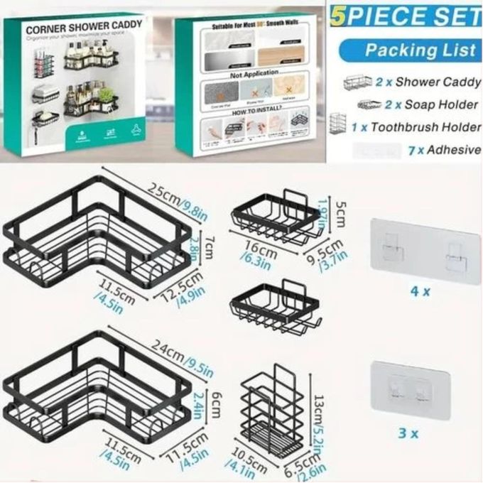 Bathroom Accessories Set – 5-Piece Modern Design displayed in a cozy modern African home interior.
