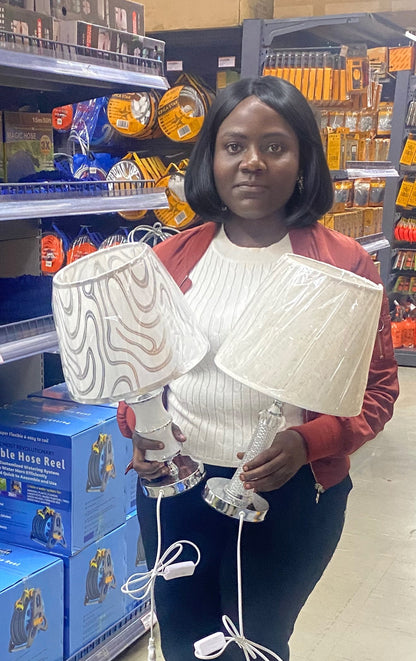 Modern Bedside Lamp – Warm & Elegant Lighting displayed in a cozy modern African home interior.