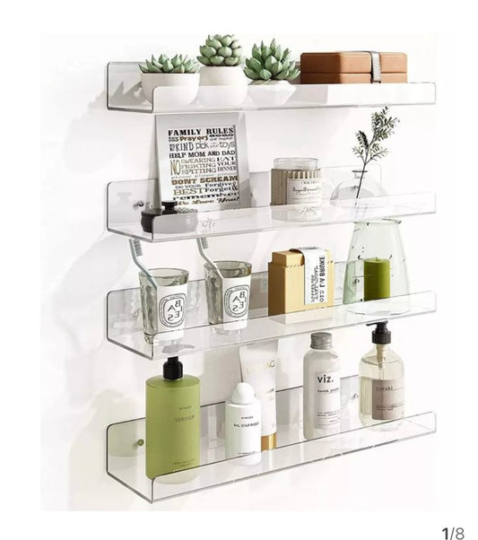 Floating Wall Shelves – Stylish Home Storage (Set of 4)