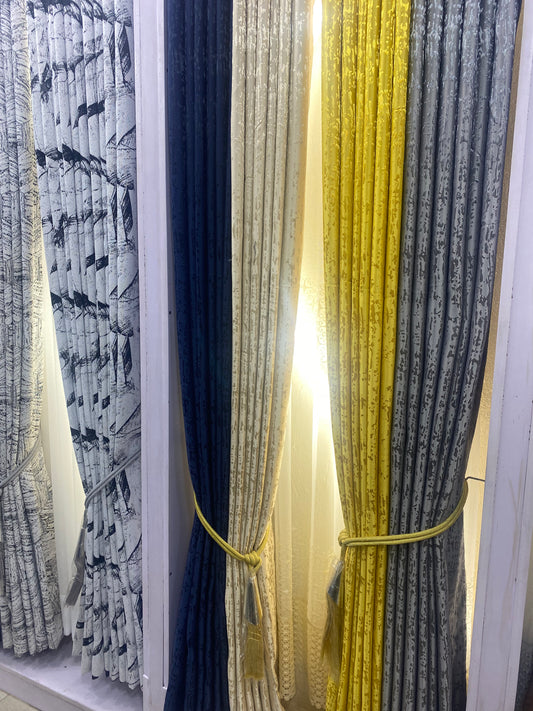 Blackout Window Curtains – Full Set with net & accessories