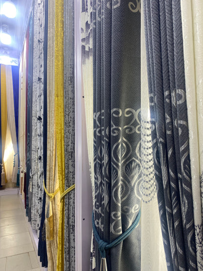 Blackout Window Curtains – Full Set with net & accessories