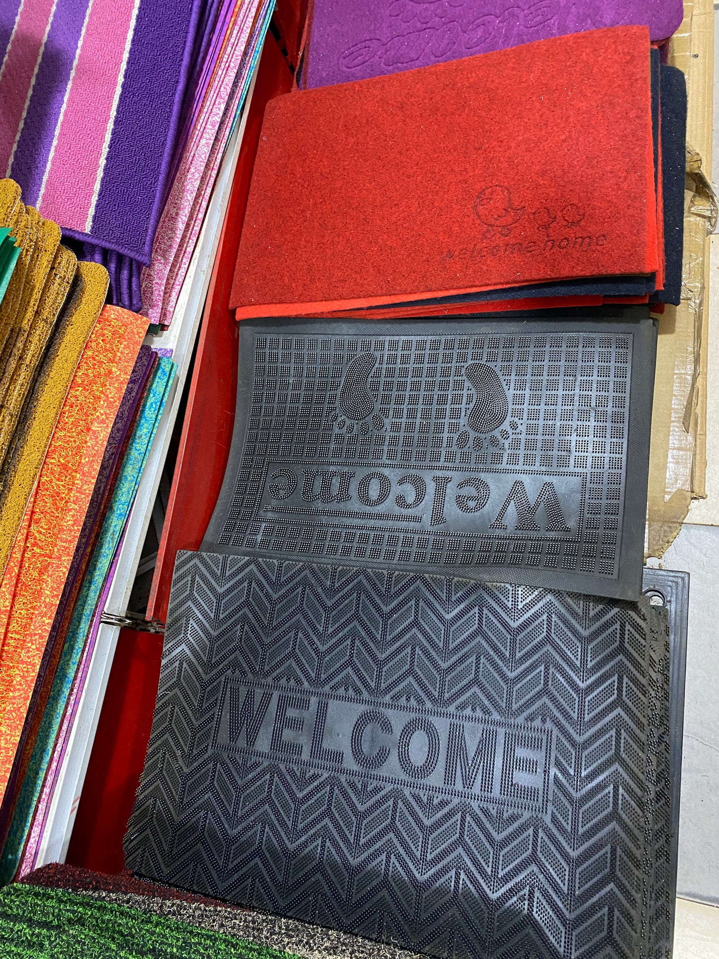 Welcome Door Mat – Durable & Stylish displayed in a cozy modern African home interior.