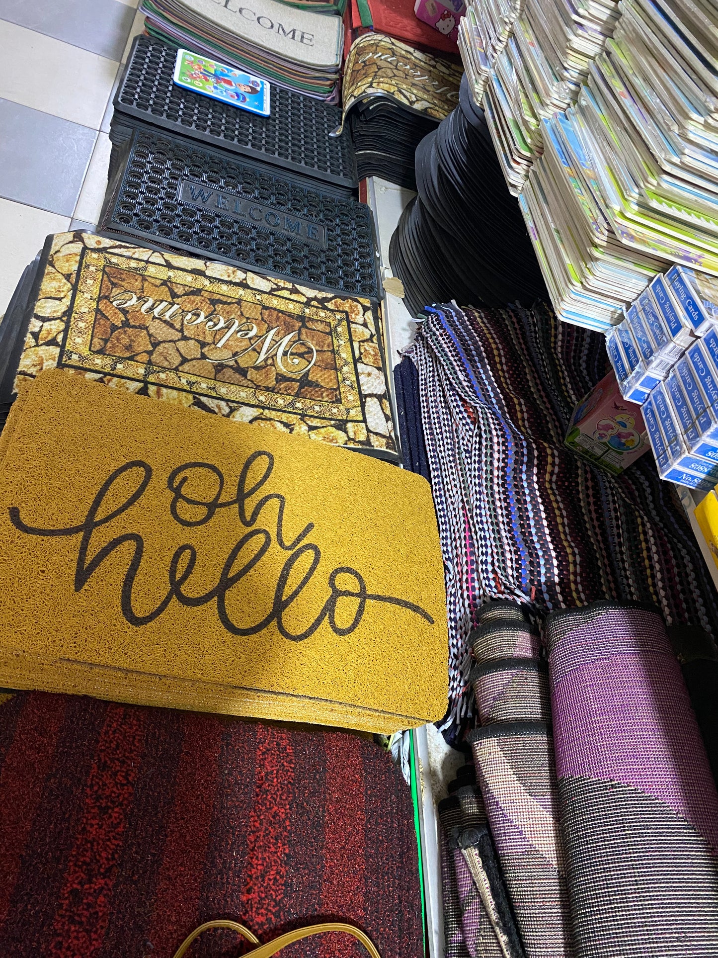 Welcome Door Mat – Durable & Stylish displayed in a cozy modern African home interior.