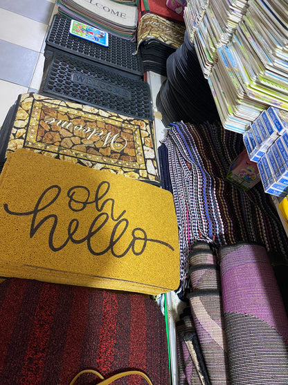 Welcome Door Mat – Durable & Stylish displayed in a cozy modern African home interior.