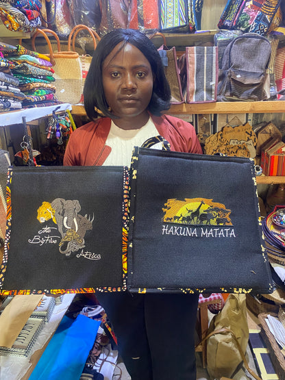 Handmade “Pearl of Africa” Collection displayed in a cozy modern African home interior.