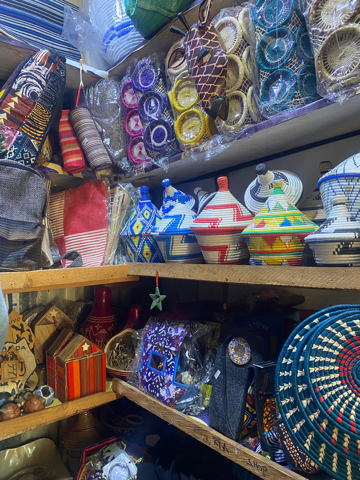 Handmade “Pearl of Africa” Collection displayed in a cozy modern African home interior.