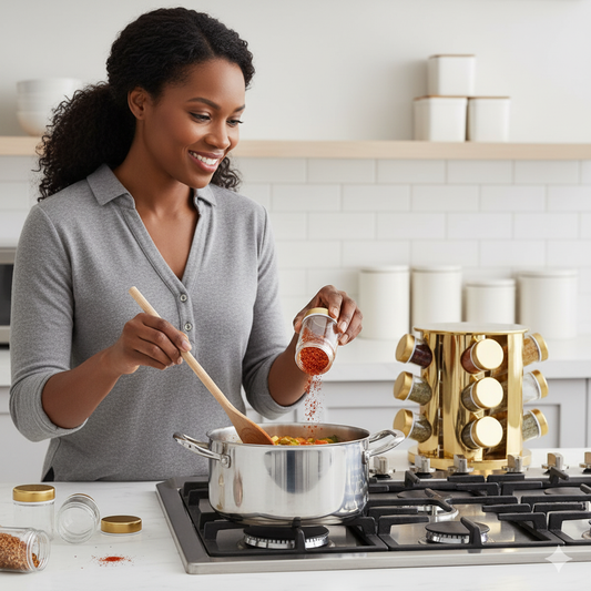 Spice Rack & Jar Set – Organized Kitchen Storage