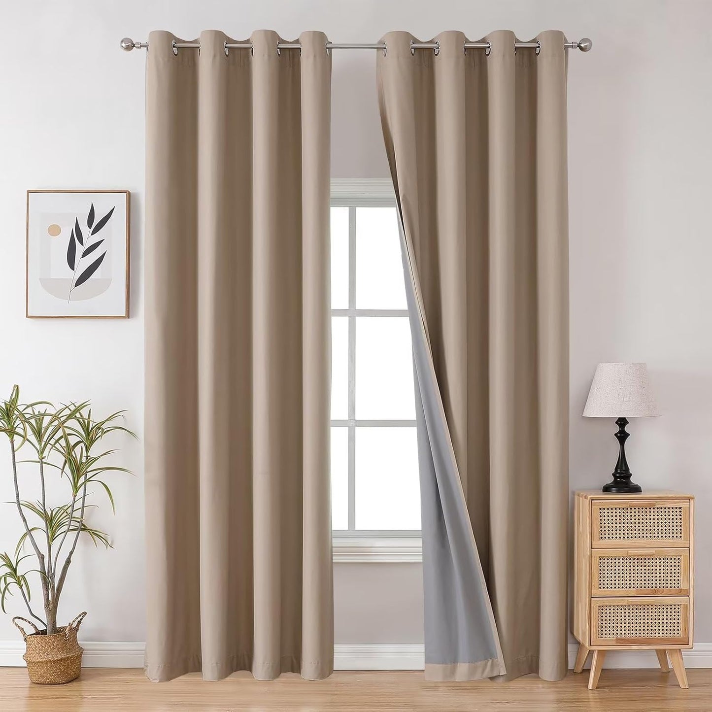 Blackout Window Curtains – Full Set with net & accessories