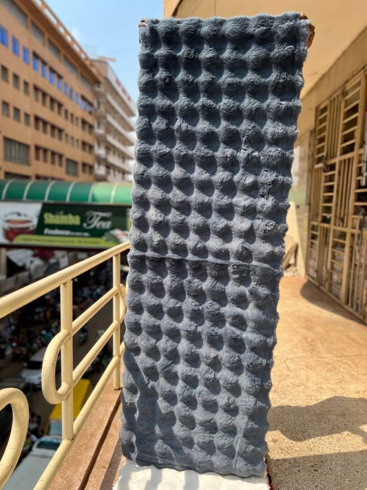 Plush Rabbit Fur Bedside Rug – Soft Luxury Underfoot